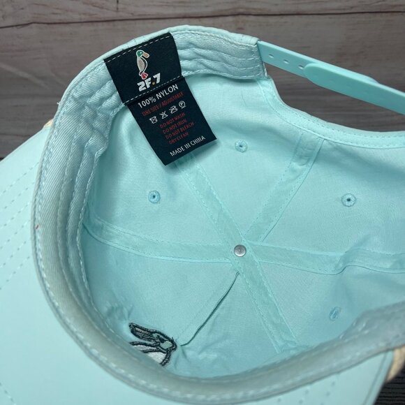 RARE 2F7 Teal Morgan Wallen Duck Rope Hat Hunting Outdoors Trucker Adjustable - Picture 6 of 6